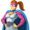 Woman Superhero emoji on Facebook